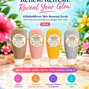 UGlobalMirror Skin Renewal Scrub with Hyaluronic Acid Retinol Collagen Stem Cells 60mL (Random color)