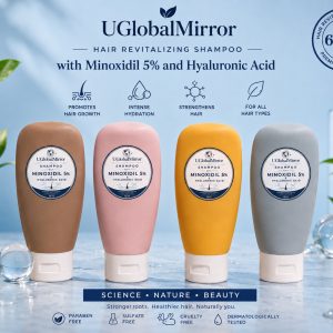 UGlobalMirror Shampoo with Minoxidil 5% and Hyaluronic acid 60mL (Random color)